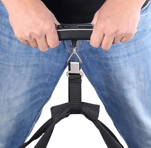 ميزان أمتعة رقمي معلق - ميزان محمول باليد فائق الجودة مزود بشاشة LCD، يتحمل حتى 50 كجم/110 رطل، متعدد الاستخدامات