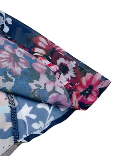 كارديجان كيمونو صيفي طويل فضفاض للنساء بتصميم شيفون بوهو مزهر من بونكا