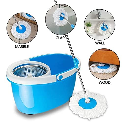 5PCS Microfiber Replacement Mop Head Spin Mop Head Replacement 5-Pack, Microfiber Refill Heads Universal for 360 Spin Magic Mopping, Round Shape Standard Size White