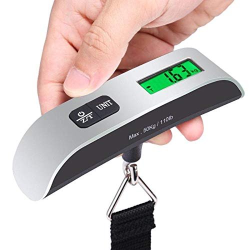 HB 50kg/10g LCD Digital Electronic Hanging Scale Portable Travel Suitcase Luggage Scales Travel Bag Mini Pocket Weight Belt Scales