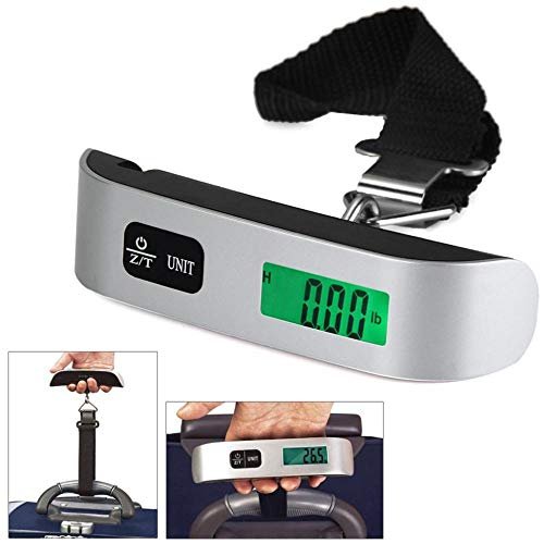 HB 50kg/10g LCD Digital Electronic Hanging Scale Portable Travel Suitcase Luggage Scales Travel Bag Mini Pocket Weight Belt Scales