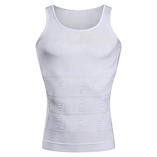 Men's Slimming Tummy Shaper Corset Body, S - White