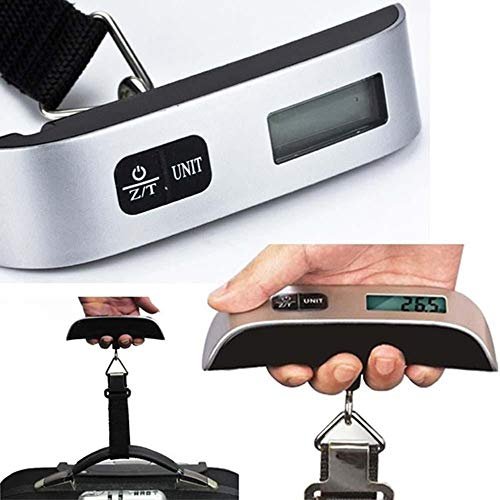 Goolsky 50kg/10g Mini Portable Hanging Electronic Digital Travel Suitcase Luggage Weighing Scales with LCD Display