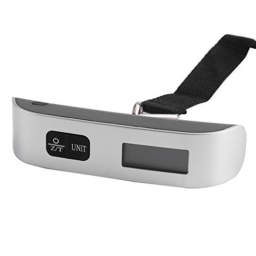 AWH Asixx Digital Scale, Luggage Scale, Portable T-Shaped Digital Electronic Luggage Bag Scale with LCD Display and Backlight Temperature Testing Maximum Weighing 50kg