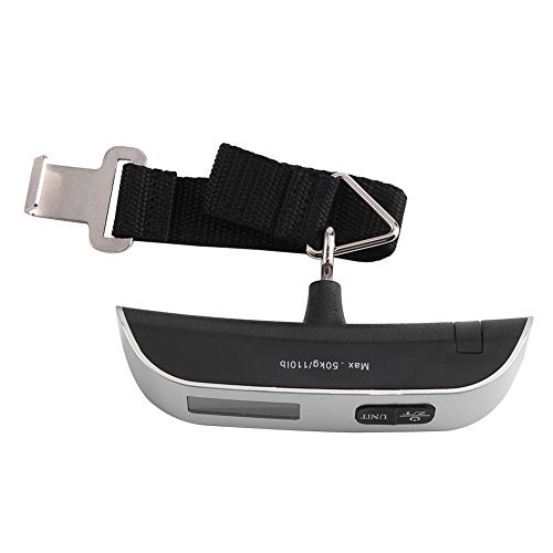 AWH Asixx Digital Scale, Luggage Scale, Portable T-Shaped Digital Electronic Luggage Bag Scale with LCD Display and Backlight Temperature Testing Maximum Weighing 50kg