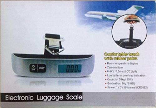 Mini Electronic Digital Luggage Scale, Tare Function, Battery-operated, 50kg/50g