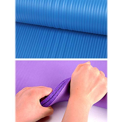 BESPORTBLE Yoga Mat Thick Non-Slip Yoga Mat with Carrying Strap for Exercise Fitness Sports(Purple)
