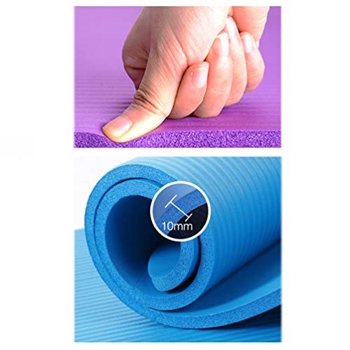 BESPORTBLE Yoga Mat Thick Non-Slip Yoga Mat with Carrying Strap for Exercise Fitness Sports(Purple)