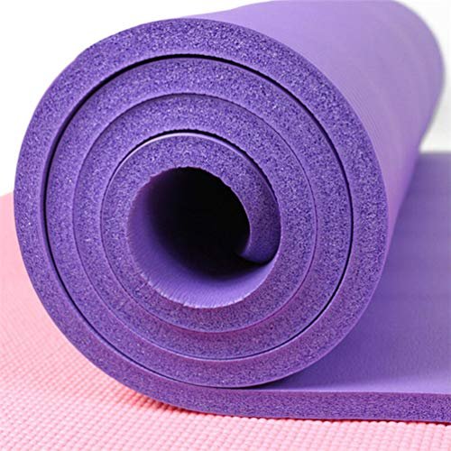 BESPORTBLE Yoga Mat Thick Non-Slip Yoga Mat with Carrying Strap for Exercise Fitness Sports(Purple)