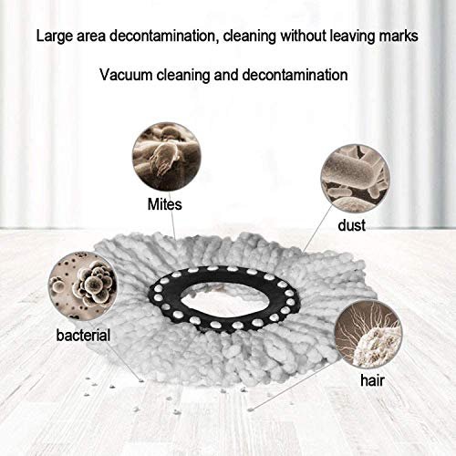 SYOSI 4 Premium Replacement Mop Heads Refills for Universal 360° Spin Magic Mop, Hurricane Compatible Standard Replacement Round Spin Mop Heads Microfiber