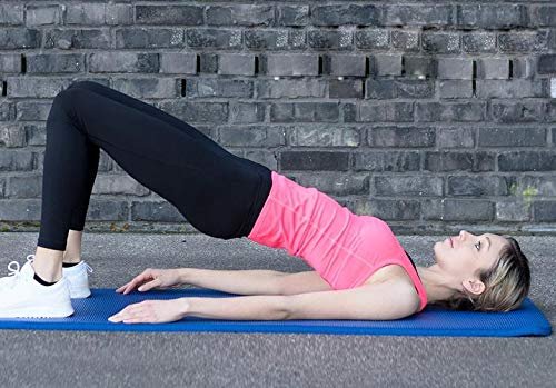 edu NBR Yoga Mat 183x61cm, Blue - 10mm Thick