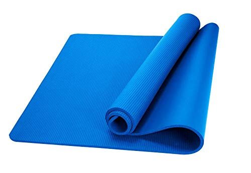 edu NBR Yoga Mat 183x61cm, Blue - 10mm Thick