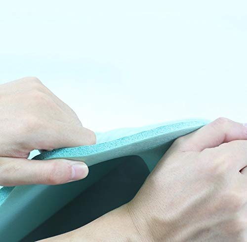 Quanwe Yoga Mat 10mm Quality Yoga Mat 185 * 80cm Thicked NBR Non-slip Fitness Pilates Mat with Free Carry Rope Home Exercises Gym Sport Pad (Color : Rose red)