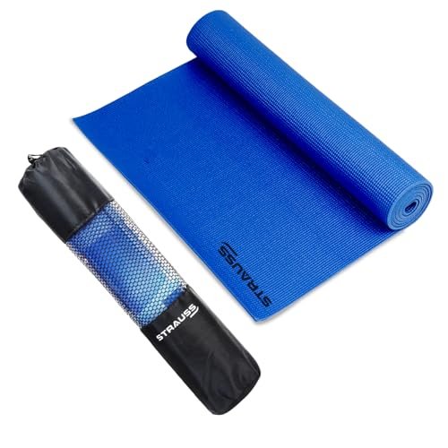 STRAUSS Yoga Mat, 6Mm (Blue)