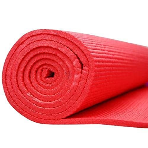 MAXSTRENGTH Yoga Mat Fitness Exercise Gym Aerobics Roll Up Non Slip Carry Case
