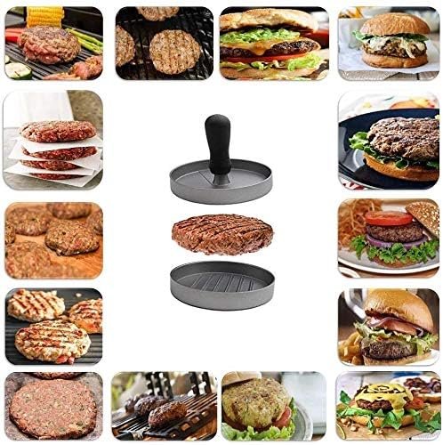 A Burger Press | Aluminium Non-Stick Patty Maker Mold | Meat, Beef, Lamb & Veggie Burger Maker for BBQ Grill