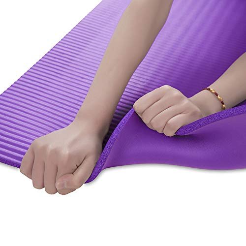 61cm Yoga Mat Extra Thick High Density Exercise Yoga Mat for Pilates with Carrying Strap and Bag