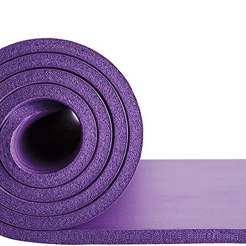 61cm Yoga Mat Extra Thick High Density Exercise Yoga Mat for Pilates with Carrying Strap and Bag