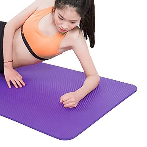 Extra Thick High Density Exercise Yoga Mat with Carrying Strap and Bag for Pilates (61cm)