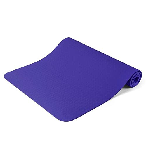Non Slip Thick 6 mm Long 183 cm Eco Safe Yoga Mat-Purple