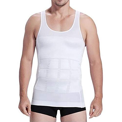 Men's Body Slimming Vest (White, L)