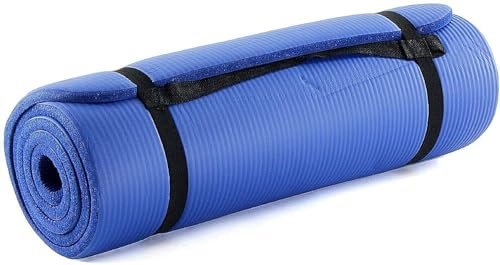 ProSource Premium 1/2-Inch Extra Thick 71-Inch Long High Density Exercise Yoga Mat with Comfort Foam and Carrying Case