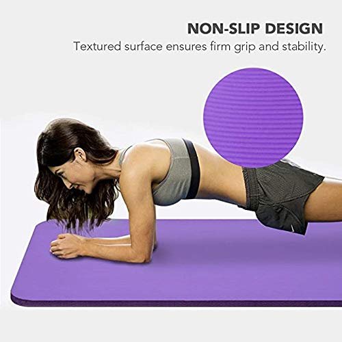 CWM Yoga Mat 10mm Extra Thick Non Slip Exercise & Fitness Mat for All Types of Yoga, Pilates & Floor Workouts (72" x 24" x 10mm)