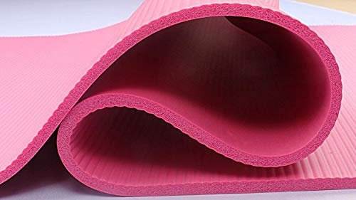edu NBR Yoga Mat 183x61cm, Pink - 10mm Thick
