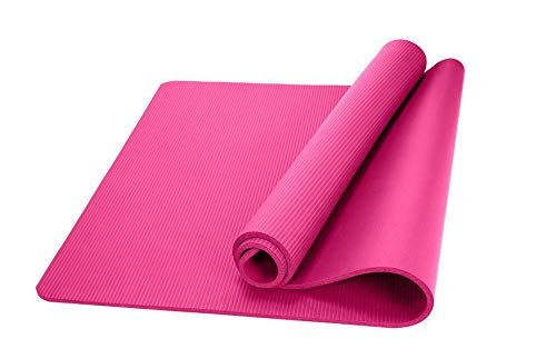 edu NBR Yoga Mat 183x61cm, Pink - 10mm Thick