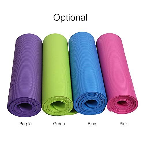 pedkit 72 * 24 Inches Yoga Mat Non-Slip 10mm Thicknness Exercise Mats with Storage Band and Mesh Bag for Yoga Lovers Pregnant Women Kids Old People Hikers Travelers
