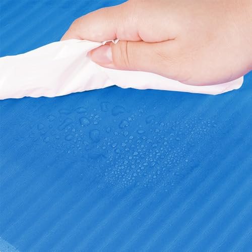 Everyday Essentials 1/2-Inch Extra Thick High Density Anti-Tear Exercise Yoga Mat with Carrying Strap, Blue (AP6BL)