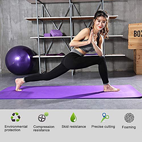 Festnight Non-Slip Yoga Mat, 10 mm Size, Pink