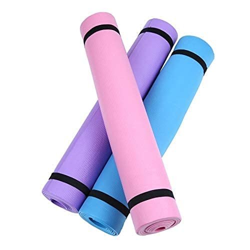 Dense Comfortable Foam Fitness Mat for Yoga - 3mm-6mm (Pink)