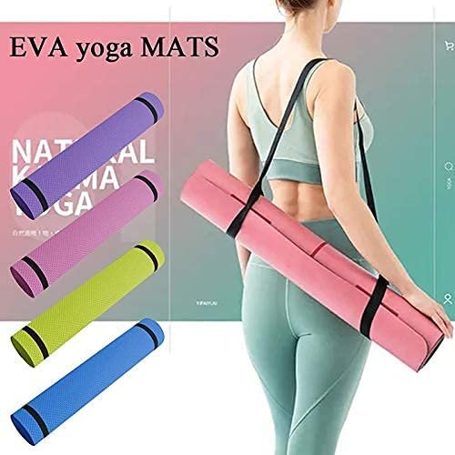 Dense Comfortable Foam Fitness Mat for Yoga - 3mm-6mm (Pink)