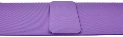 Fitvids All Purpose 1/2-Inch Extra Thick High Density Anti-Tear Exercise Yoga Mat and Knee Pad with Carrying Strap, Purple