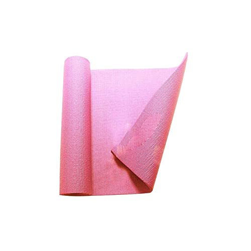 PVC Thickening and Lengthening Anti-skid Fitness Yoga Mat for Beginners (3 mm Thickness, Pink)