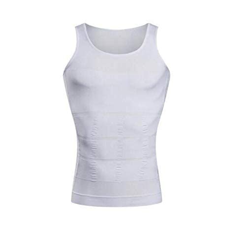 Body Shaper Corset Sleeves Tank Corset Men Corset Abdomen Vest Muscle Body Shaper - XL - White