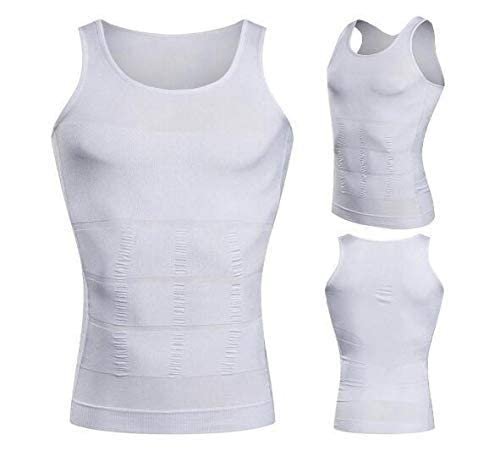 Body Shaper Corset Sleeves Tank Corset Men Corset Abdomen Vest Muscle Body Shaper - XL - White