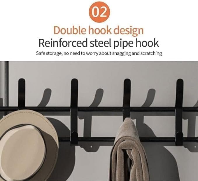 bunca 3 in 1 Shoe Rack and Coat Hanger