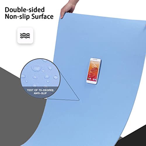 Good Nite Yoga Mat Exercise Mats Workout Pilates Fitness Mat for Women Men Non-Slip Thick 6mm High Density Gymnastics Mats with Carry Strap Tpe 183 x 61 x 0.6cm（Sky Blue）