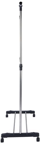 Leostar cd1202 singlepole telescopic clothes hanger, black, w 90.2 x h 21.0 x l 6.0 cm, silver