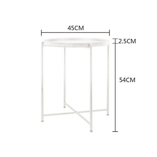 NTJDSX Side Table Side Table, Modern Tea Table, Round Coffee Table, Bedside Table, Coffee Table Tray Table Sofa Side Table Corner Table (Color : Green)