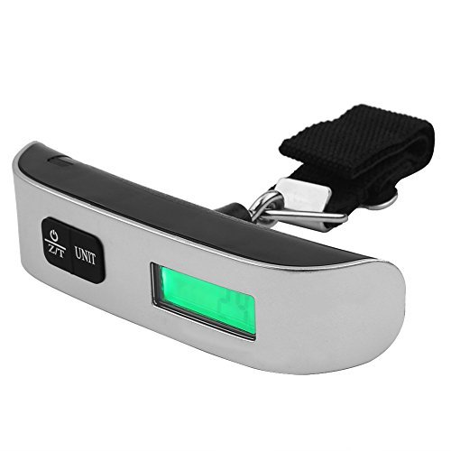 Fdit (With Backlight) - Travel Portable T-shape Handheld Electronic LCD Display Digital Weighting Luggage Suitcase Bag Scale New Silver(With Backlight)