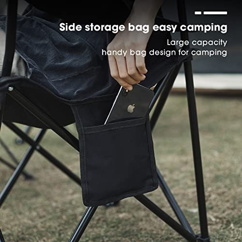 Damei century Portable Camping Chairs Enjoy The Outdoors with a Versatile Folding Chair, Sports Chair, Outdoor Chair & Lawn Chair, with Side Pockets Blue