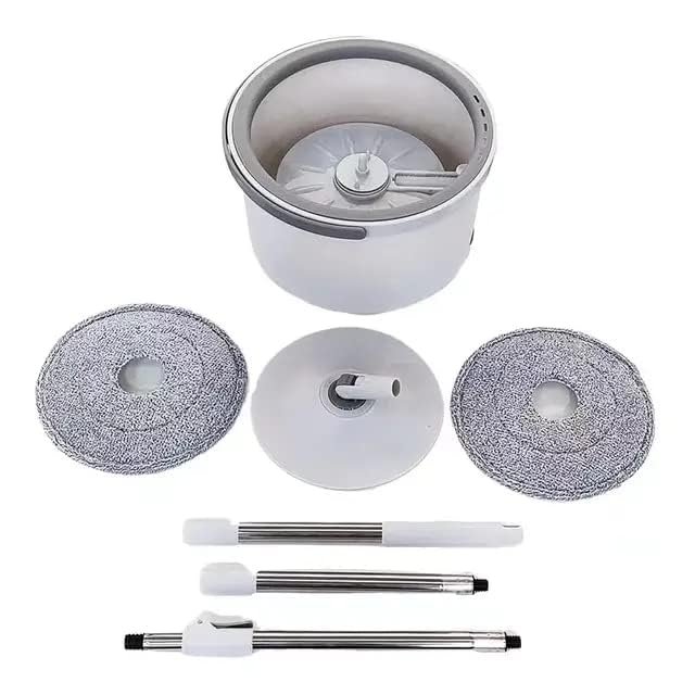 Rotary squeeze mop cleaning mop with bucket microfiber mop 360° spinning bucket floor cleaning system, wet and dry use for hardwood, laminate, tile