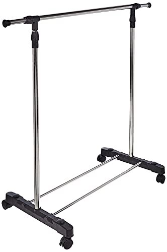 Single Pole Cloths Rack hanger, silver color