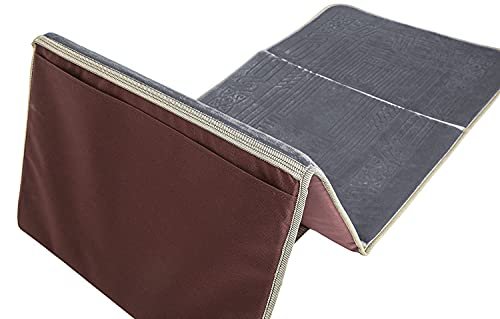 Sleep Night Floldable Praying Mat, Foldable Meditation Mat With Back Rest, Prayer Rug With Carrying Bag, Poratble Cushioned & Padded Prayer Rug For Salah Size 110 X 53 cm Grey, Large