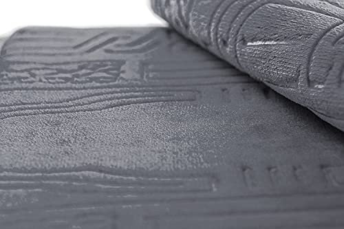 Sleep Night Floldable Praying Mat, Foldable Meditation Mat With Back Rest, Prayer Rug With Carrying Bag, Poratble Cushioned & Padded Prayer Rug For Salah Size 110 X 53 cm Grey, Large