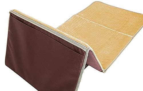 Moon Sleep Night Floldable Praying Mat, Foldable Meditation Mat With Back Rest, Prayer Rug With Carrying Bag, Poratble Cushioned & Padded Prayer Rug For Salah Size 110 X 53 cm Beige