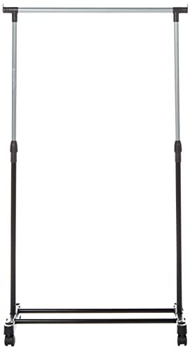 Stainless steel elevation type folding clothes hanger single pole